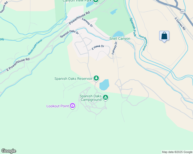 map of restaurants, bars, coffee shops, grocery stores, and more near 2824 South Eagle Drive in Spanish Fork
