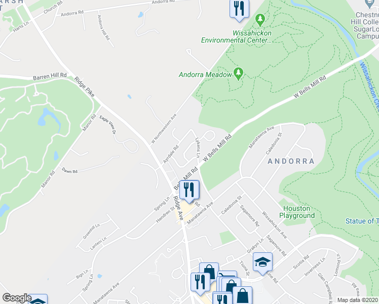 map of restaurants, bars, coffee shops, grocery stores, and more near 856 Ronnie Lane in Philadelphia