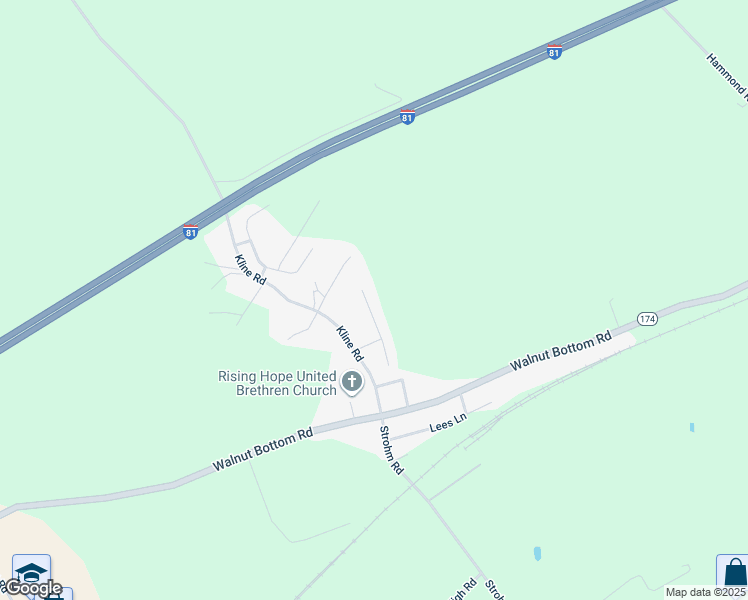 map of restaurants, bars, coffee shops, grocery stores, and more near 27 Victoria Court in Shippensburg