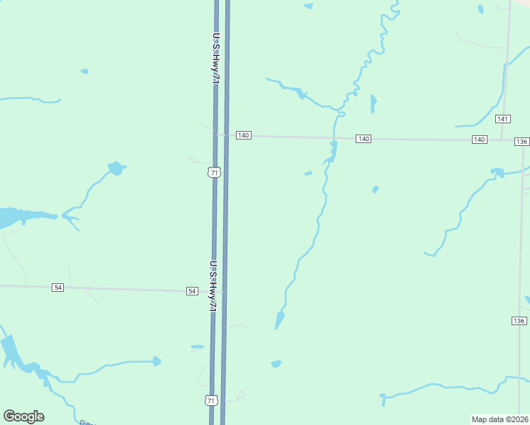 map of restaurants, bars, coffee shops, grocery stores, and more near 9806 County Road 140 in Bolckow