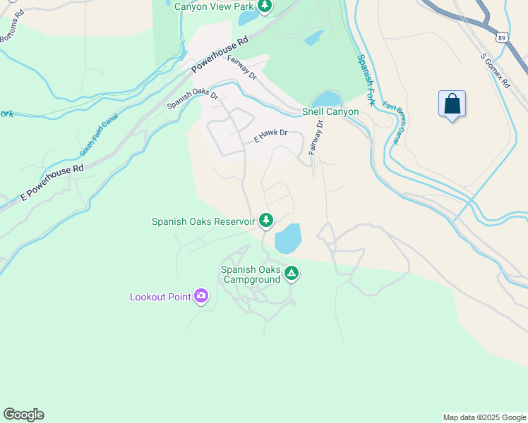 map of restaurants, bars, coffee shops, grocery stores, and more near 2812 South Eagle Drive in Spanish Fork
