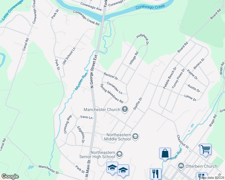 map of restaurants, bars, coffee shops, grocery stores, and more near 200 Spring Meadows Road in Hanover