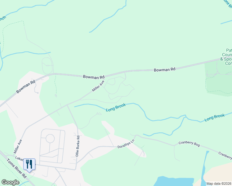 map of restaurants, bars, coffee shops, grocery stores, and more near 46 Boxwood Drive in Jackson Township