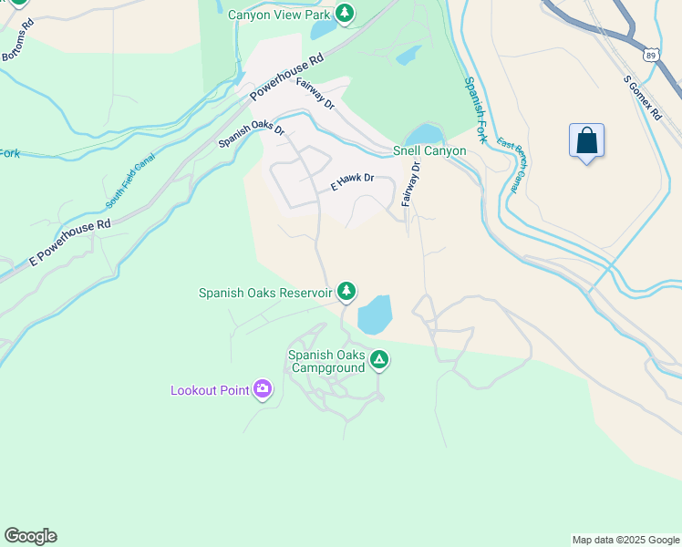 map of restaurants, bars, coffee shops, grocery stores, and more near 2772 South Eagle Drive in Spanish Fork