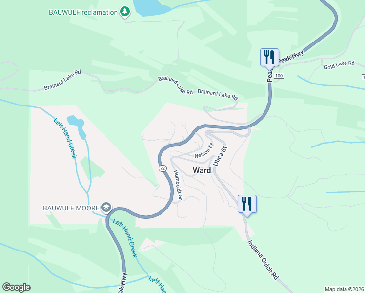 map of restaurants, bars, coffee shops, grocery stores, and more near 14 Nelson Street in Ward