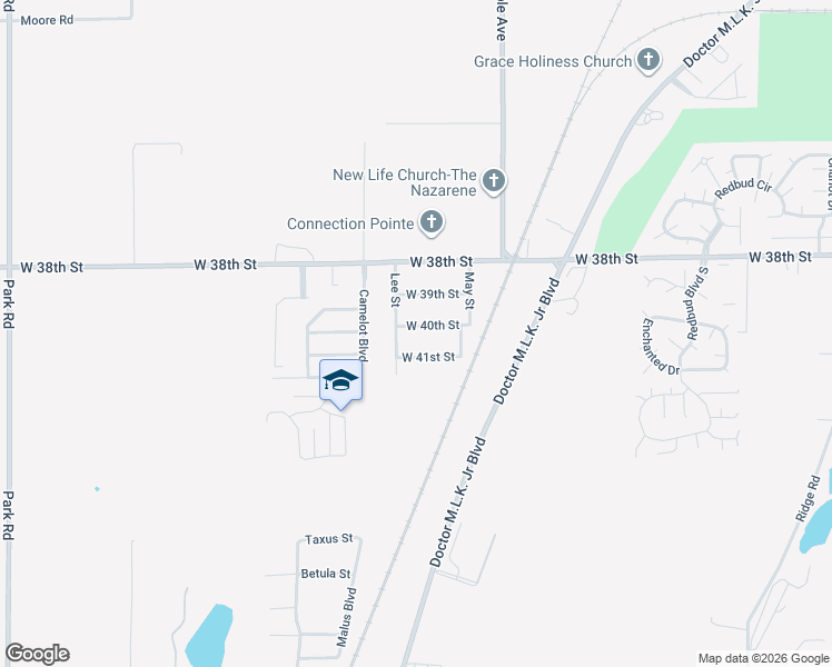 map of restaurants, bars, coffee shops, grocery stores, and more near 2717 W 40th St in Anderson