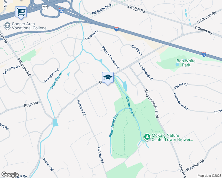 map of restaurants, bars, coffee shops, grocery stores, and more near 889 Croton Road in Wayne