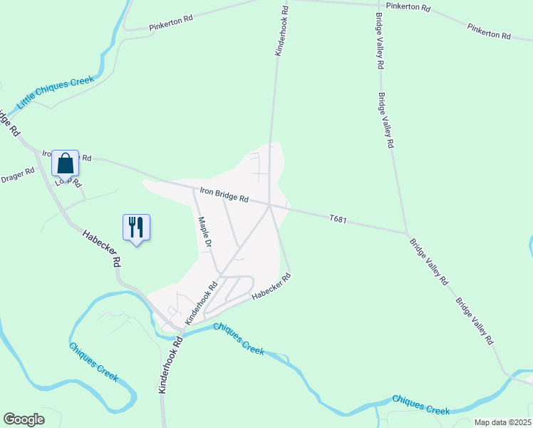 map of restaurants, bars, coffee shops, grocery stores, and more near 1404 Kinderhook Road in Columbia