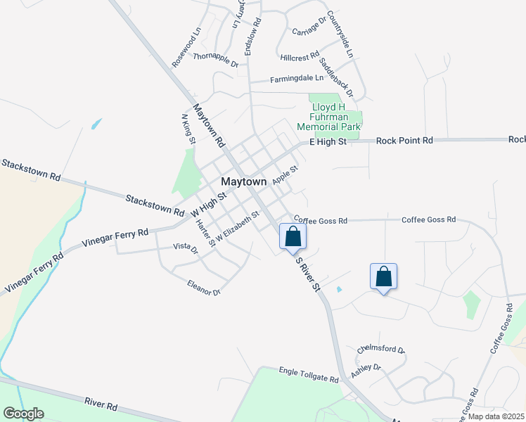 map of restaurants, bars, coffee shops, grocery stores, and more near 101 South River Street in Marietta