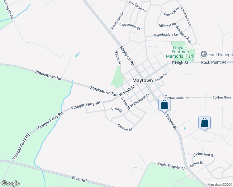 map of restaurants, bars, coffee shops, grocery stores, and more near 133 West High Street in Marietta