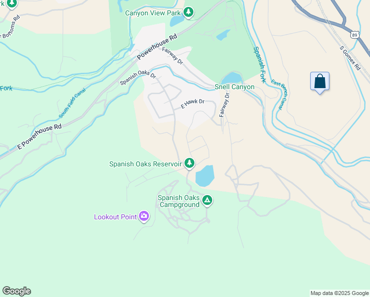 map of restaurants, bars, coffee shops, grocery stores, and more near 2758 South Eagle Drive in Spanish Fork