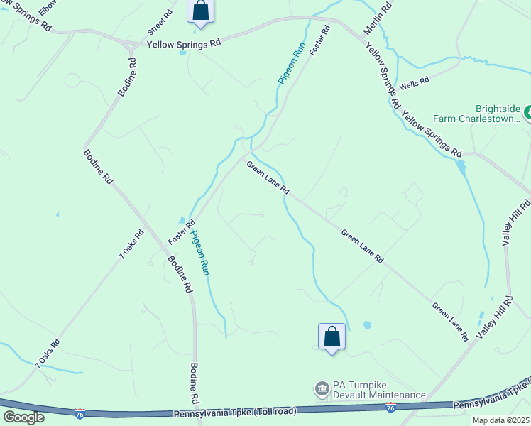 map of restaurants, bars, coffee shops, grocery stores, and more near 4 Rapps Run Drive in Malvern