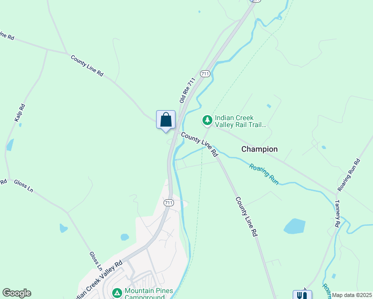map of restaurants, bars, coffee shops, grocery stores, and more near 140 Hutch-Ynne Lane in Melcroft
