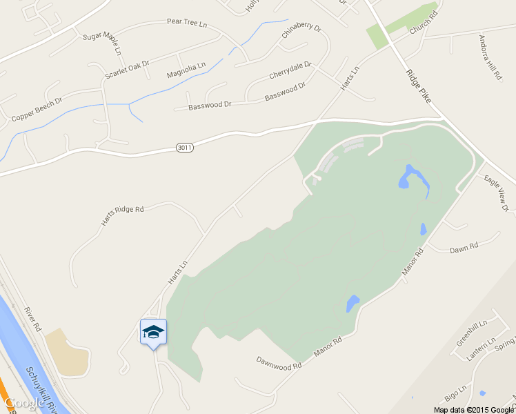 map of restaurants, bars, coffee shops, grocery stores, and more near 2160 Harts Lane in Conshohocken