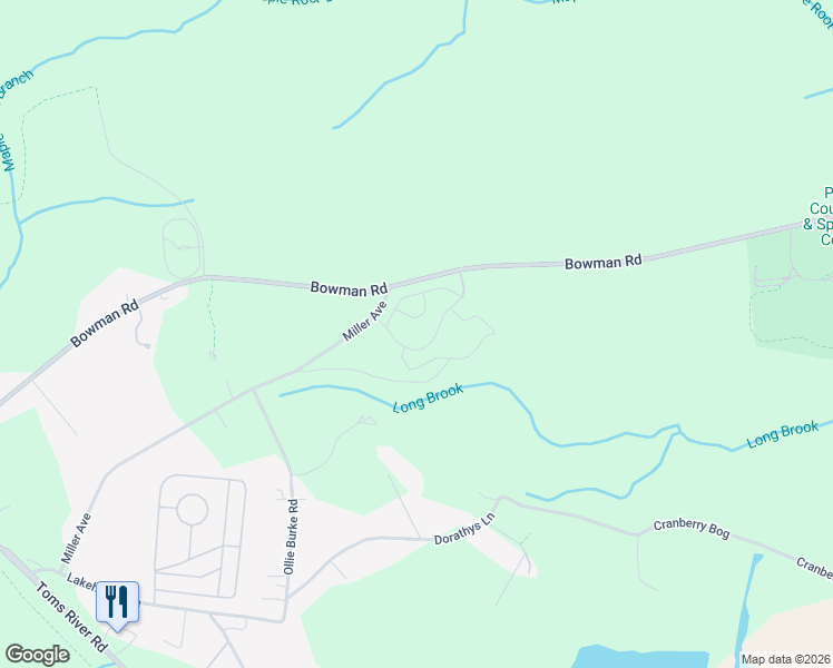 map of restaurants, bars, coffee shops, grocery stores, and more near 46 Boxwood Drive in Jackson Township