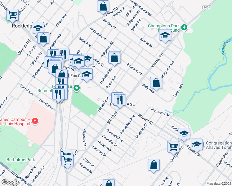 map of restaurants, bars, coffee shops, grocery stores, and more near 814 Fuller Street in Philadelphia