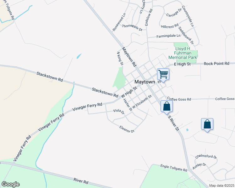 map of restaurants, bars, coffee shops, grocery stores, and more near 133 West High Street in Marietta