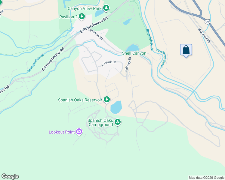 map of restaurants, bars, coffee shops, grocery stores, and more near 2706 Eagle Drive in Spanish Fork