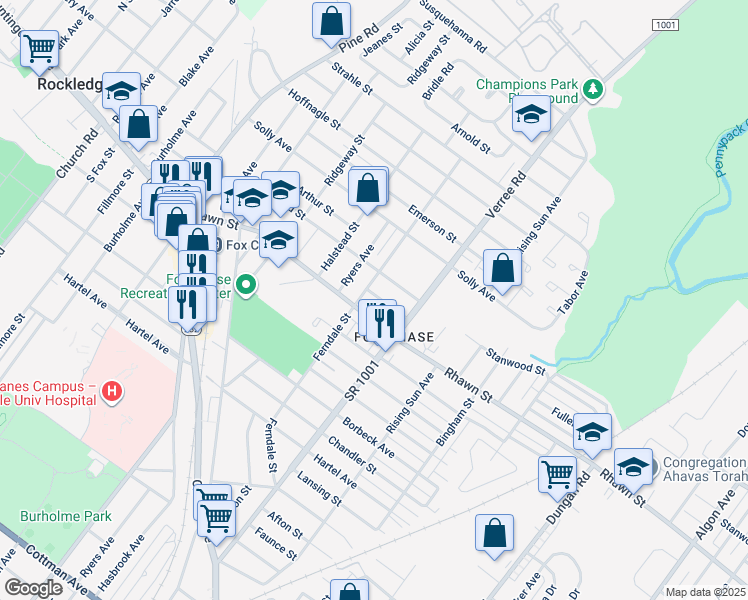 map of restaurants, bars, coffee shops, grocery stores, and more near 814 Fuller Street in Philadelphia