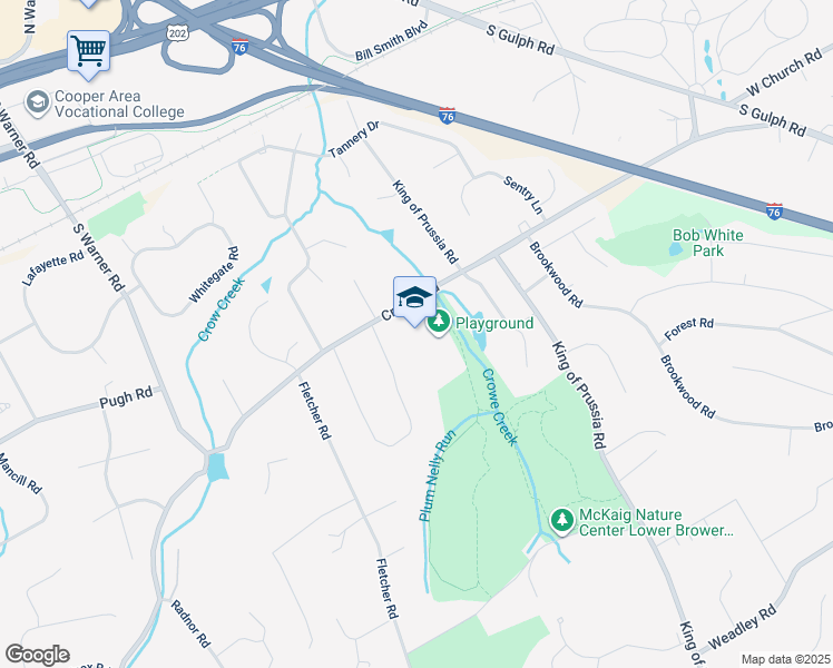 map of restaurants, bars, coffee shops, grocery stores, and more near 889 Croton Road in Wayne