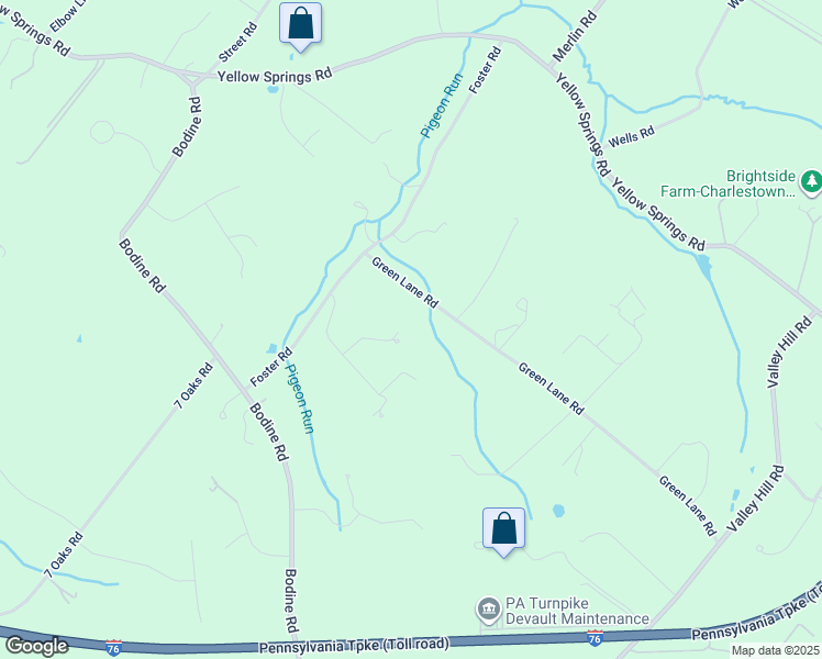 map of restaurants, bars, coffee shops, grocery stores, and more near 4 Rapps Run Drive in Malvern