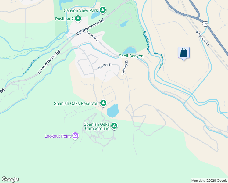 map of restaurants, bars, coffee shops, grocery stores, and more near 2653 South Eagle Drive in Spanish Fork