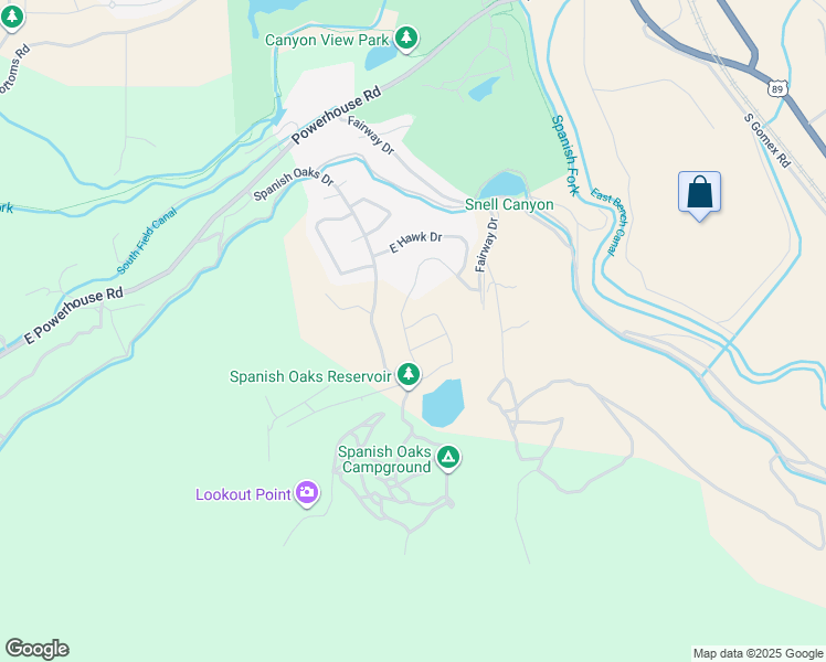map of restaurants, bars, coffee shops, grocery stores, and more near 2753 South Eagle Drive in Spanish Fork