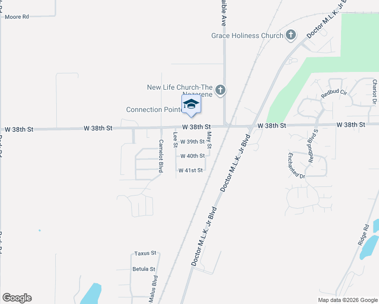 map of restaurants, bars, coffee shops, grocery stores, and more near 2717 West 40th Street in Anderson