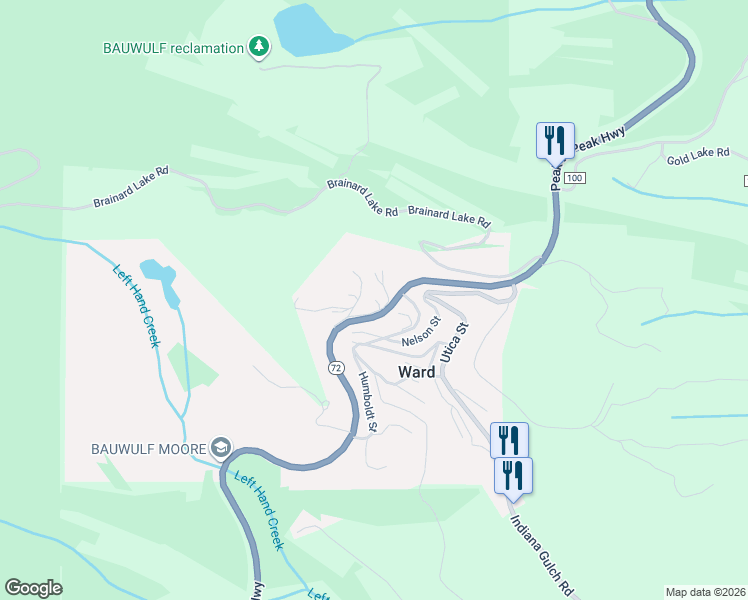 map of restaurants, bars, coffee shops, grocery stores, and more near 14 Nelson Street in Ward