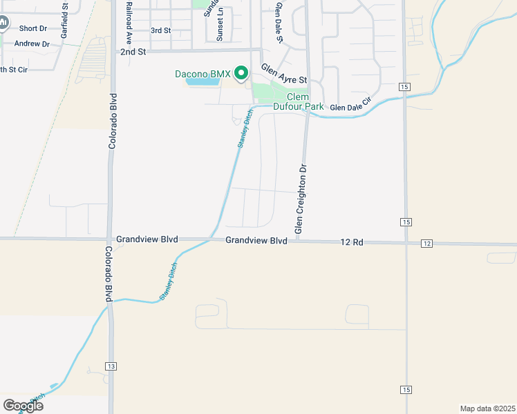 map of restaurants, bars, coffee shops, grocery stores, and more near 1205 Huntington Avenue in Dacono