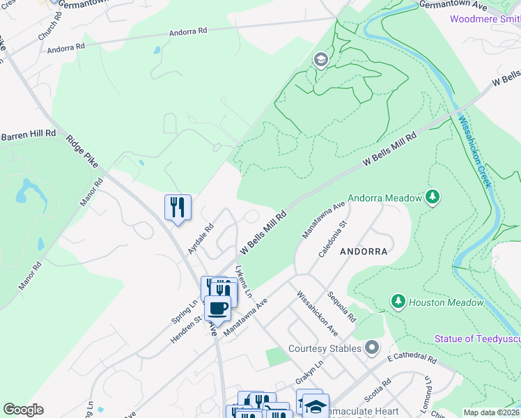map of restaurants, bars, coffee shops, grocery stores, and more near 911 Ronnie Circle in Philadelphia