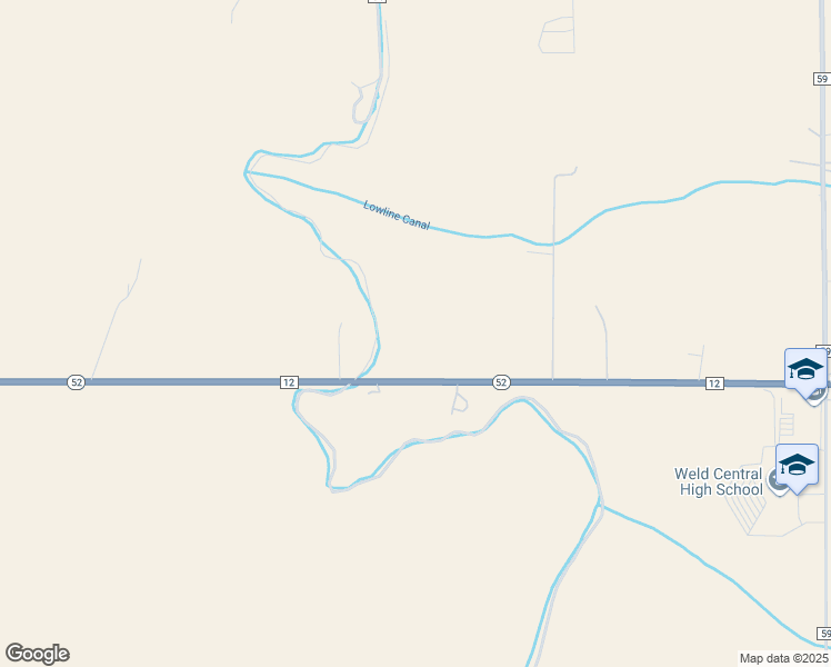 map of restaurants, bars, coffee shops, grocery stores, and more near 28129 State Highway 52 in Keenesburg