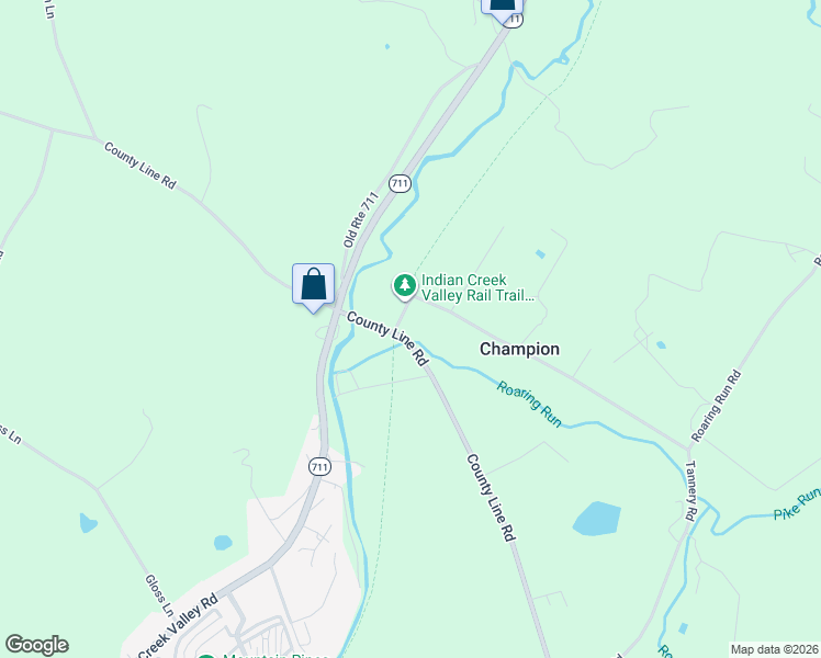 map of restaurants, bars, coffee shops, grocery stores, and more near 1443 County Line Road in Champion