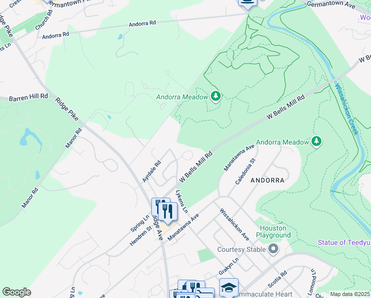 map of restaurants, bars, coffee shops, grocery stores, and more near 905 Ronnie Circle in Philadelphia