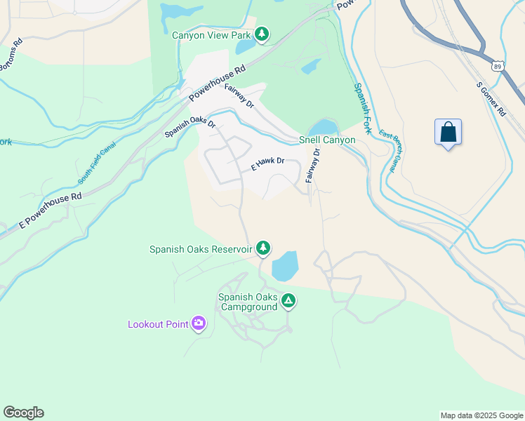map of restaurants, bars, coffee shops, grocery stores, and more near 2711 South Eagle Drive in Spanish Fork