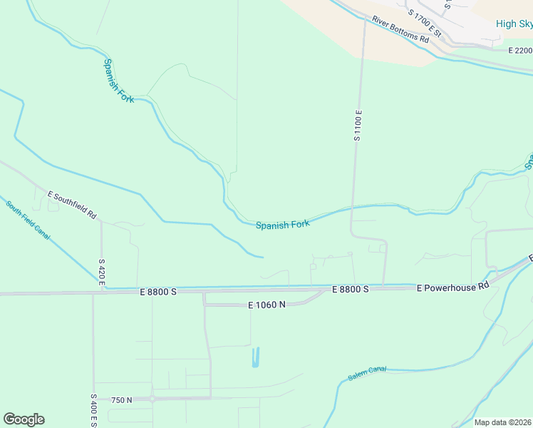 map of restaurants, bars, coffee shops, grocery stores, and more near 8500 South State Road in Spanish Fork