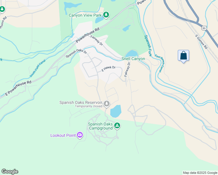 map of restaurants, bars, coffee shops, grocery stores, and more near 3241 2720 South in Spanish Fork