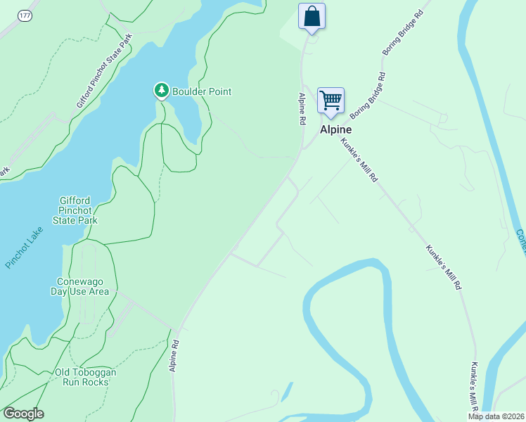 map of restaurants, bars, coffee shops, grocery stores, and more near 940 Alpine Road in Wellsville