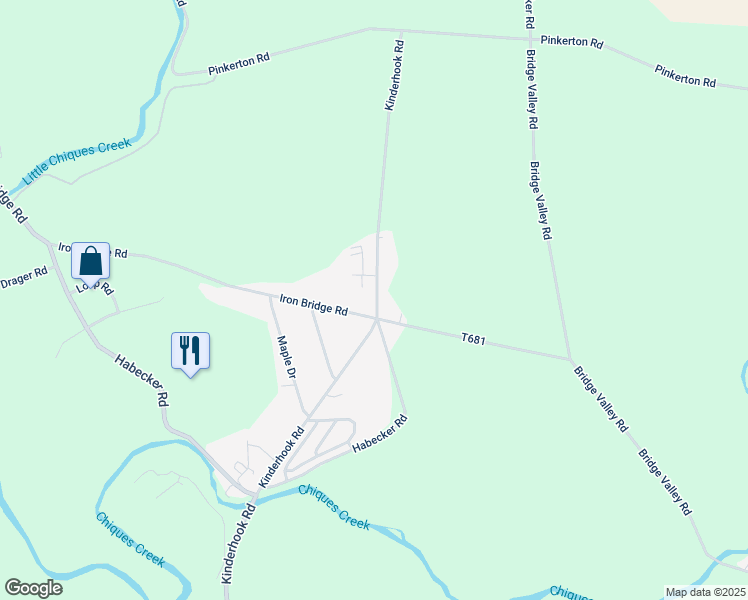 map of restaurants, bars, coffee shops, grocery stores, and more near 1356 Kinderhook Road in Columbia