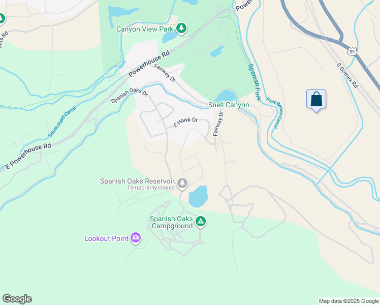 map of restaurants, bars, coffee shops, grocery stores, and more near 3255 2720 South in Spanish Fork