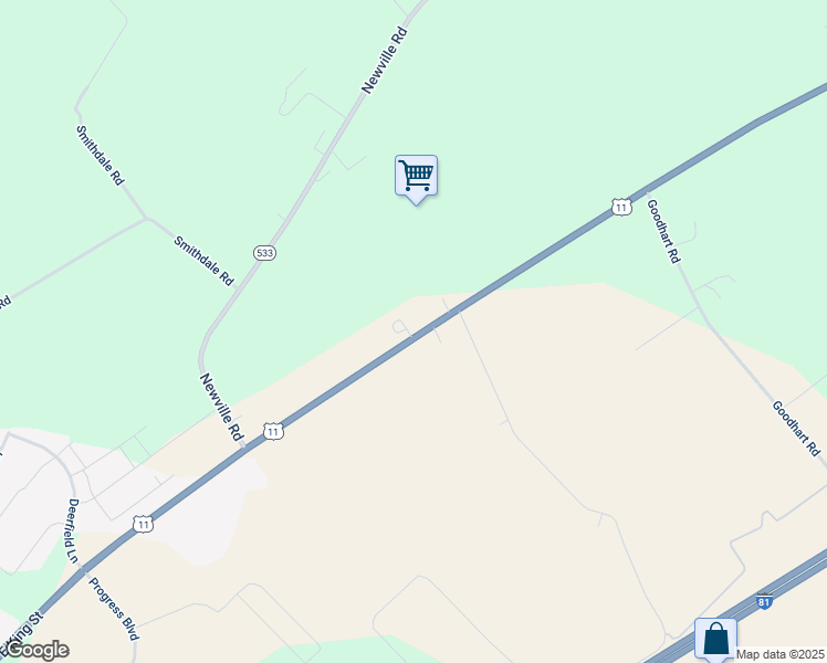 map of restaurants, bars, coffee shops, grocery stores, and more near 12 Ritner Gardens in Shippensburg