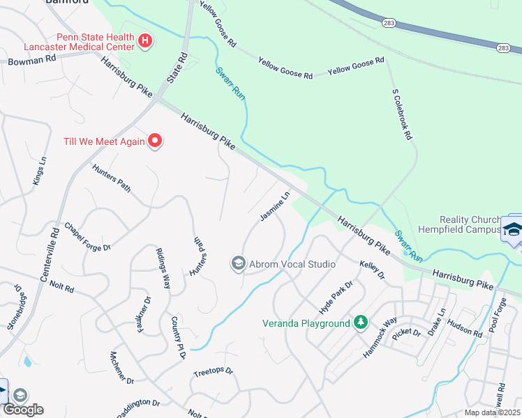 map of restaurants, bars, coffee shops, grocery stores, and more near 1352 Jasmine Lane in Lancaster