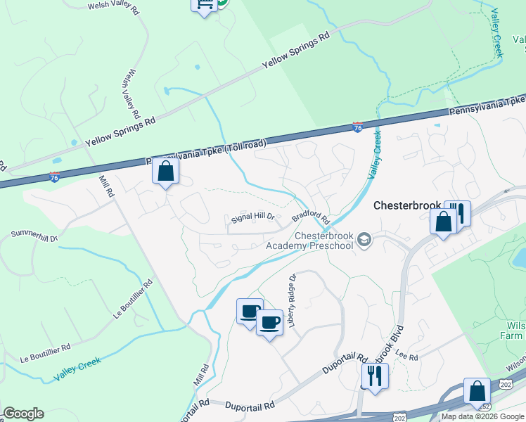 map of restaurants, bars, coffee shops, grocery stores, and more near 75 Bunker Hill Court in Wayne