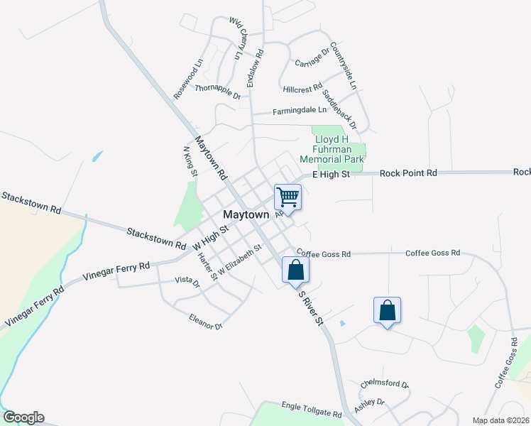 map of restaurants, bars, coffee shops, grocery stores, and more near 11 East High Street in Marietta