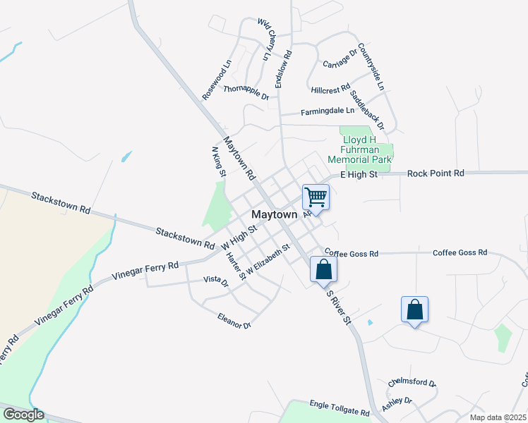 map of restaurants, bars, coffee shops, grocery stores, and more near in Maytown