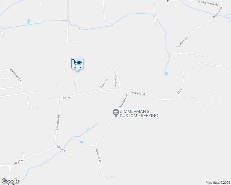 map of restaurants, bars, coffee shops, grocery stores, and more near 344 Hill Road in New Holland