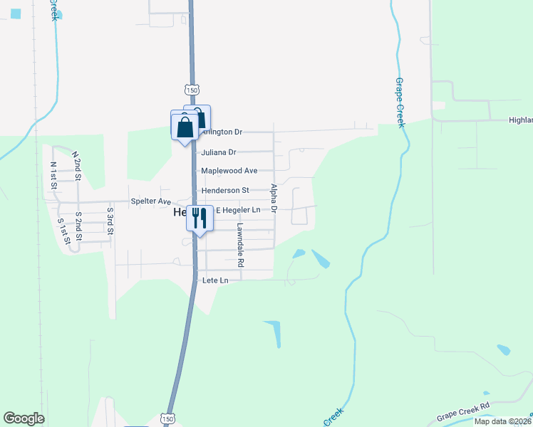 map of restaurants, bars, coffee shops, grocery stores, and more near 2400-2448 Alpha Drive in Danville