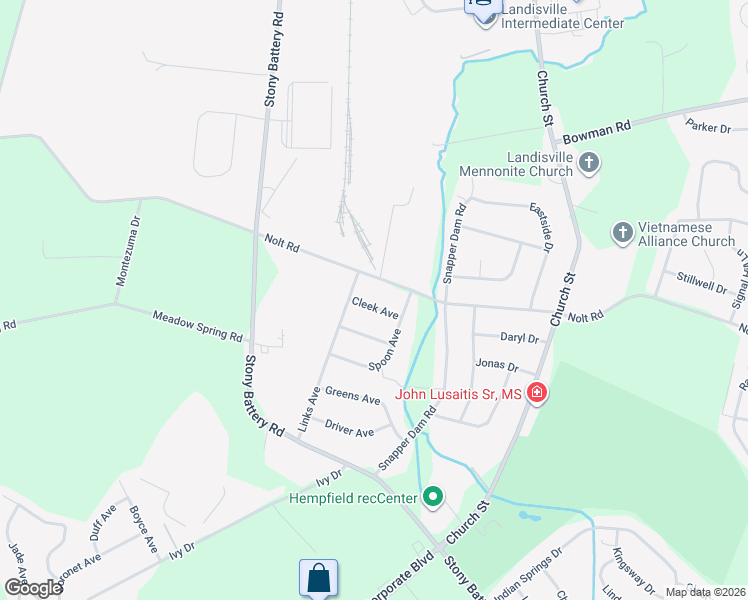 map of restaurants, bars, coffee shops, grocery stores, and more near 947 Cleek Avenue in Lancaster County