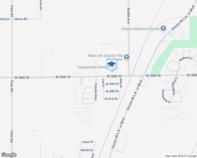 map of restaurants, bars, coffee shops, grocery stores, and more near 2733 West 38th Street in Anderson