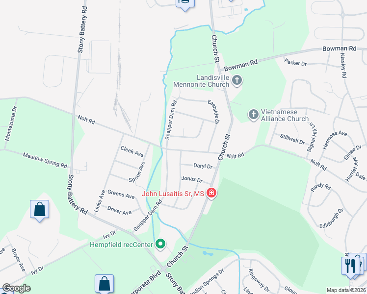 map of restaurants, bars, coffee shops, grocery stores, and more near 3737 Nolt Road in Lancaster County